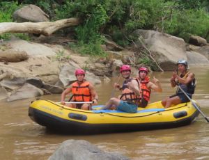 One day trekking bamboo rafting and elephant care Bamboo Elephant Chiang Mai